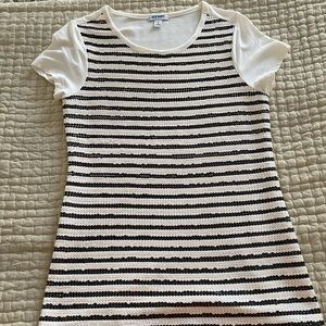 Striped sequin tee
